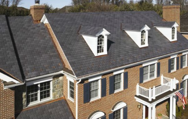 Home with asphalt shingles