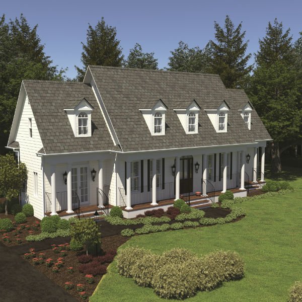 Home with luxury asphalt shingles
